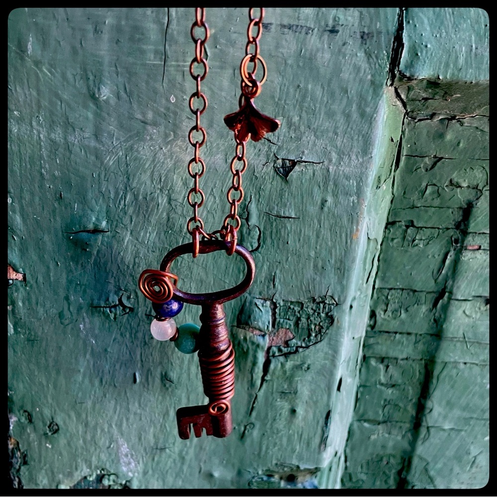 Steampunk Vintage Skeleton Key Necklace